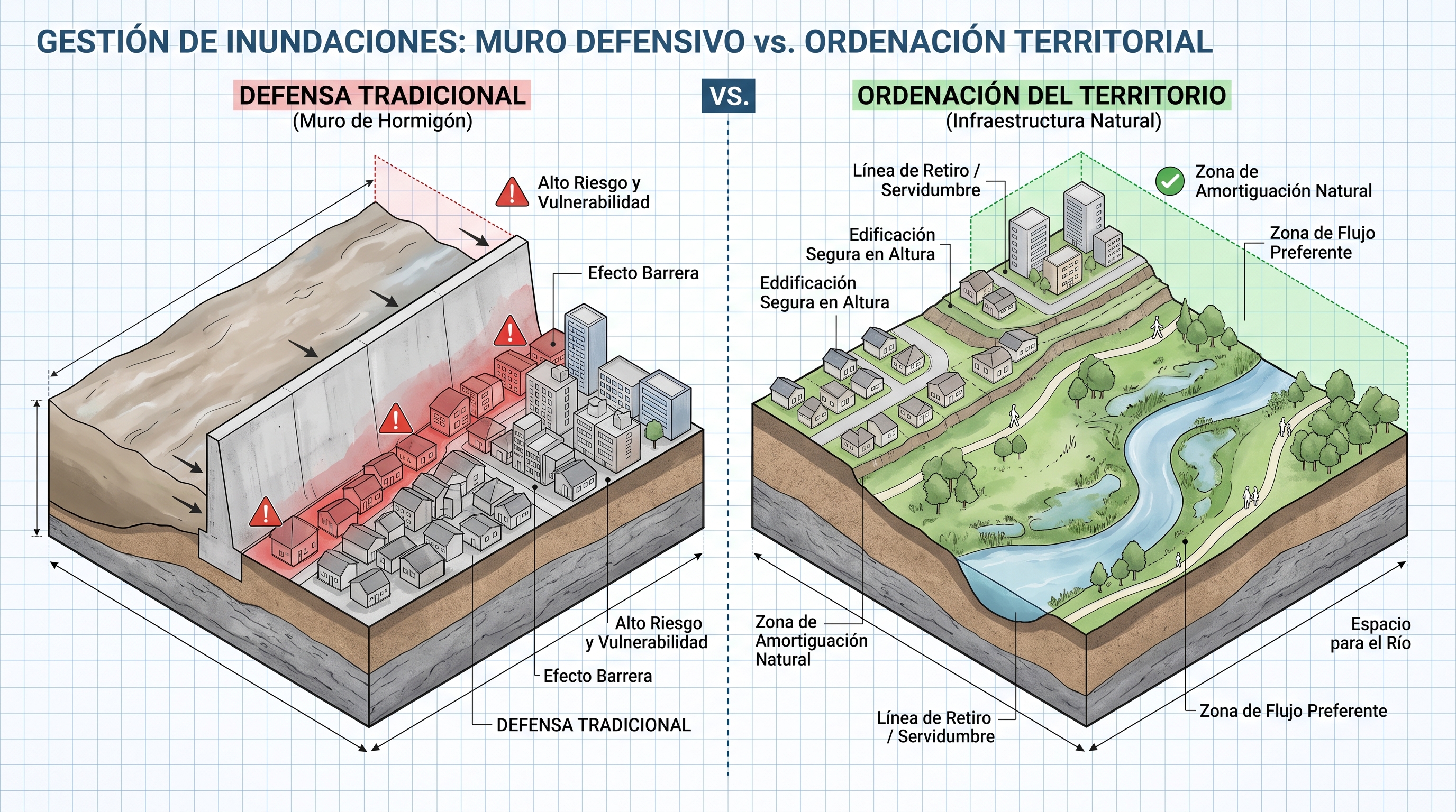 Muros de Contención vs Ordenación Territorial y Enfoque Sendai